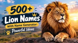 Lion Names With Name Generator: Powerful Ideas