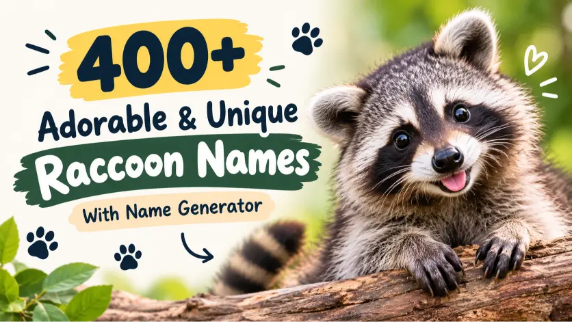 Adorable & Unique Raccoon Names With Name Generator
