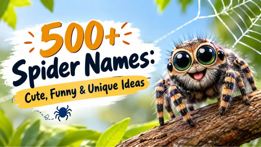 Spider Names: Cute, Funny & Unique Ideas