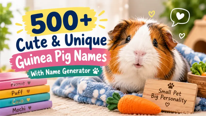 Cute & Unique Guinea Pig Names With Name Generator