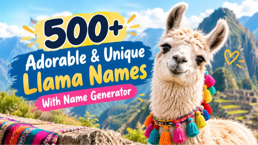 Adorable & Unique Llama Names With Name Generator