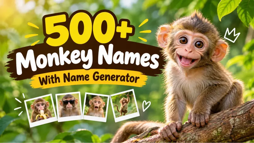 500+ Monkey Names With Name Generator