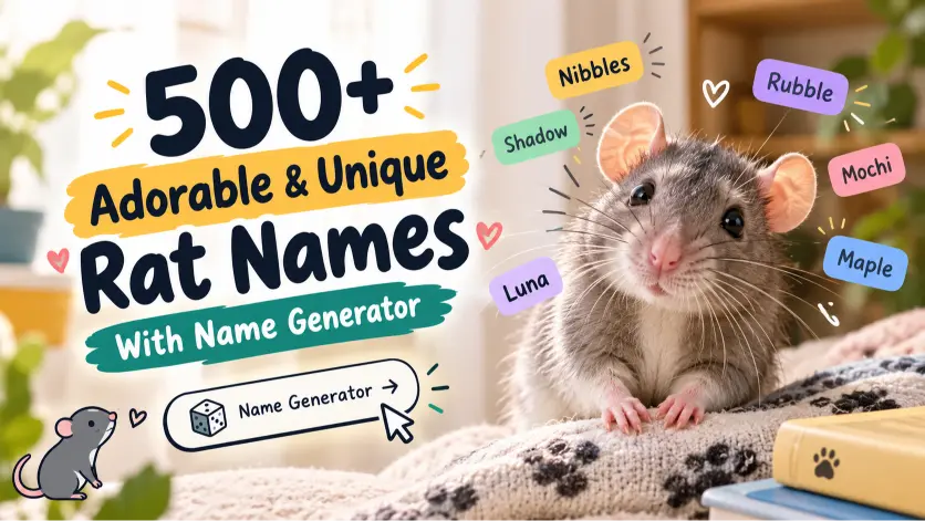 Adorable & Unique Rat Names With Name Generator